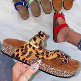 Cork Sandwiched Slippers Girls Summer Flip-Flops Couples Sandals Sandals Parent-Child Flat Soles Large