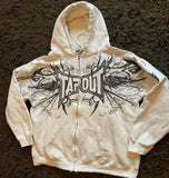 Zipper Hoodie Vintage Street Hip-Hop Loose Printing Spring And Autumn