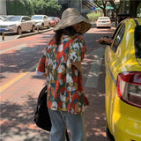 Chiffon Blouse for Women Women's Summer Tops 2024 Boho Clothing Korean Style Beach Shirt Elegant Social Women's