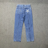 Devil Island Jeans Star Embroidered Jacket High Street Vintage