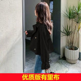 Zingj Short Coat Female 2024 Spring And Autumn New Korean Version Loose And Thin Hot Style Windbreaker Women's Jacket-Outfit