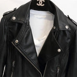 Zingj New Korean Version Of Students Small Coat PU Leather Coat Female Short Spring And Autumn Model Slim Lapel Locomotive Leather Jacket