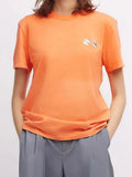 Women Fox Print Graphic Tees Summer O Neck Short SleeveCotton Logo T-Shirt Simple Casual Good Quality Tops