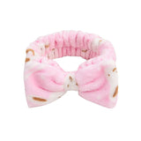 New OMG Letter Coral Fleece Wash Face Bow Hairbands For Women Girls Headbands Headwear Hair Bands Turban Hair