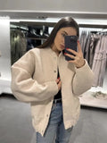 New 15 Color Loose Casual Jacket Street Y2K Collar Dark Buckle Coat Female