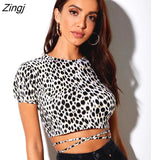 Women’s Fashion Printing Slim Short T-shirt Short Sleeve Backless Drawstring Lace-up Bandage Crop Tops Summer Basic
