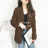 Zingj Suit Jacket Female 2024 Spring And Autumn New Korean Version Loose Students Long Jacket Casual Small Suit
