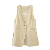 New Side Fork Comfortable Pure Suit Vest