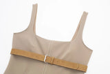 New Spring Style Silk Thread Decoration With Belt Slim Halter Top