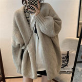 Zingj Dong New Style Korean Edition Loose V Gets Knit Cardigan Female Languid Lazy Wind Restore Ancient Ways Versatile Show Thin Sweater Coat