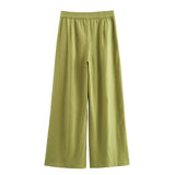 2025 New Casual Thin Loose Shirt Tight Straight Trousers Set