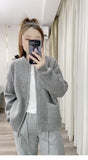 Zingj Color Lazy Wind Double-Headed Zipper Soft Waxy Sweater Autumn New Women's High-Level Versatile Knit