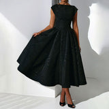 2025 French Pure Fashion Elegant Waist Thin Sleeveless Back Hollow