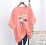 casual women's T-shirt Ulzzang streetwear Kawai fruit print T-shirt Korean shirt Harajuku short-sleeved camiseta
