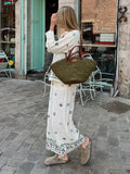 Loose Printed Wide Legs Pants Set Fashion Women's Lapel Single Breasted Shirt Suits 2024 Summer New Ladies Trendy