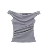 New Wrinkle Design Slim Fashion Blouse