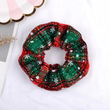 Elastic Christmas Scrunchie Hair Rubber Bands Accessories Gum Bronzing Hair Rope Ponytail Holder Headdress