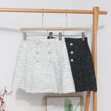 Bleed Dress Woman 2025 Winter New Korean Version Of The Splicing Double Buckle Pressure Folding Anti-Light Skirt