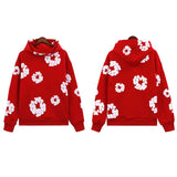 Printed Flower Wood Cotton Loose Sweater Y2K Hip Hop Street Pullover For