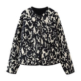New Autumn / Winter 2024 Women's Jacket Animal Print Cotton Jacket W028 5761-Outfit