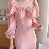 Zingj Chic Summer New Show Thin Temperament French Grandiflorum Tea Break Dress With Slit