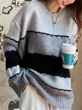 Color Block Striped Sweater- Outfit