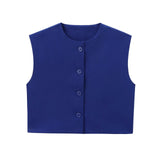 New Series Breasted Round-Neck Vest