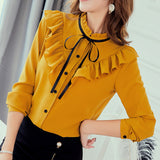 Daifei 2023 Spring And Summer New Korean Version Of Large-Size Thin Fashion Shirts Casual Ladies Fashion Chiffon