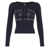 Zingj T-Shirt For Fall 2023 Simple Long-Sleeved Top