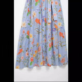 New Series Flower Printing Lace Dress