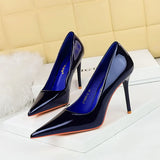 Zingj Fashion And Simple Show Thin High Heels Patent Leather Shallow Mouth Pointed Single Shoes Women's Shoes High Heel Single Shoes