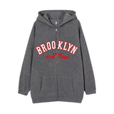 Style Lazy Cardigan Hoodie 2024 Spring And Autumn Oversize Zipper Jacket Couple