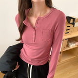 Long-Sleeved T-Shirt A New Slim Design For Women In Autumn Shows A Thin Blouse With A Bottomed Shirt