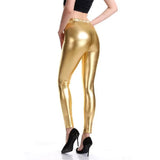Waist Slim Fit Leather Stretch Bright