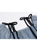 Long Sleeve Draped Design Blue Blouses Or Crop Tops Women Slim Sexy Chiffon Party Club Bar Boydcon Blusas 2023 Summer
