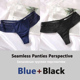 Women's Panties Seamless G-string FINETOO Perspective Underwear See-Through Female Underpants Girls Intimates