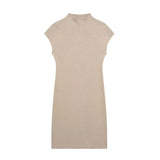 New Stretch Slim Sleeveless Knitted Short Dress
