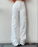 New Jump Casual Trousers Mid-Rise Three-Dimensional Pocket Trousers Waist-Up