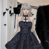 Halloween Dress A New Winter Style Dress With A Cross Neck And A Dark