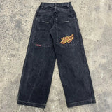 Jeans Street Clothing Original Hip-Hop Retro Punk Embroidered Loose Jeans Male