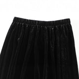 Folded Skirt Dress 2025 Autumn And Winter New Black High-Waist Temperament 100 Folded Half Skirt
