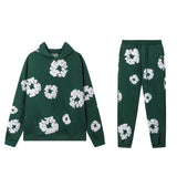 Tears Kanye The Same Style Foam Kapok High Street Loose Hooded Sweater Leisure Pants Suit