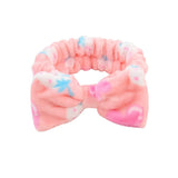 New OMG Letter Coral Fleece Wash Face Bow Hairbands For Women Girls Headbands Headwear Hair Bands Turban Hair