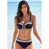 Swimwear 2022 Bikinis Black Swimming Suit For Women Dot Polka Swimsuit Padded Push-up Bikini