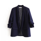 Spring Style Pleated Sleeve Sag Urban Leisure Candy Color Women's Suit