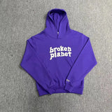 High Street Tide Card Letter Printing Loose Hooded Sweater Suit For Men And