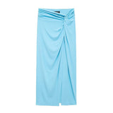 New Pleated Neck Jumpsuit 4772004 Knot Flute Skirt