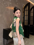 Chinese Style Retro Tang Dynasty Vest Women's 2024 Xia Xin Zen Plate Buckle Collar Sleeveless Vest Clip