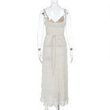 V-neck Ruched Side Tie Up Midi Dress-Outfit