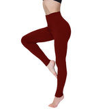 Style Brushed Pants Bottoming Trousers Thin Solid Color Skinny Tight Yoga